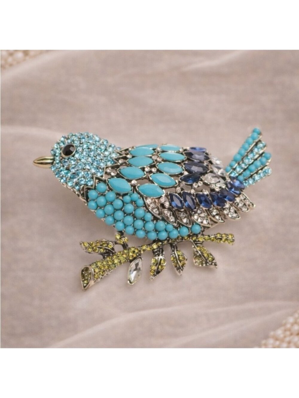 Robin Turquoise Bird Brooch